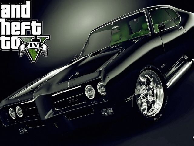 Grand Theft Auto V черный автомобиль