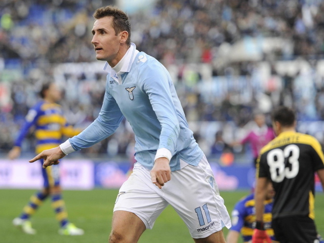 Лацио Мирослав Клозе на поле