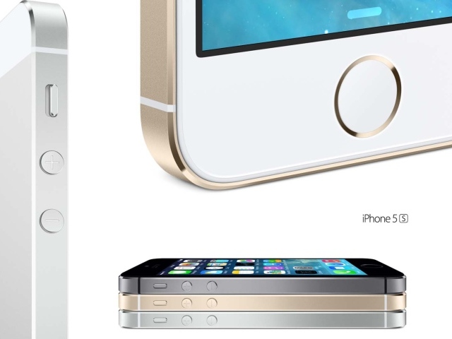 Новый Iphone 5S на белом фоне