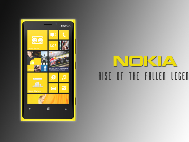 Nokia Lumia 920 на сером фоне