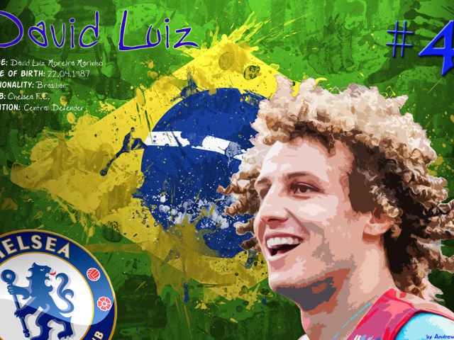 Лучший футболист Челси Давид Луис на фоне Бразилии