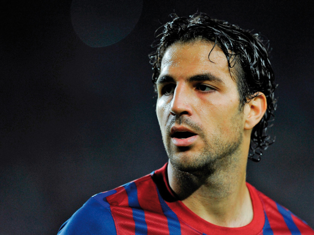 Лучший игрок Барселоны Франсеск Фабрегас лицо крупным планом