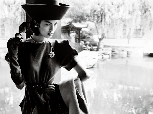 Женщина в шляпе, ретро фото