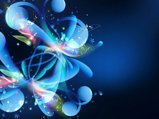 Абстракция на синем фоне