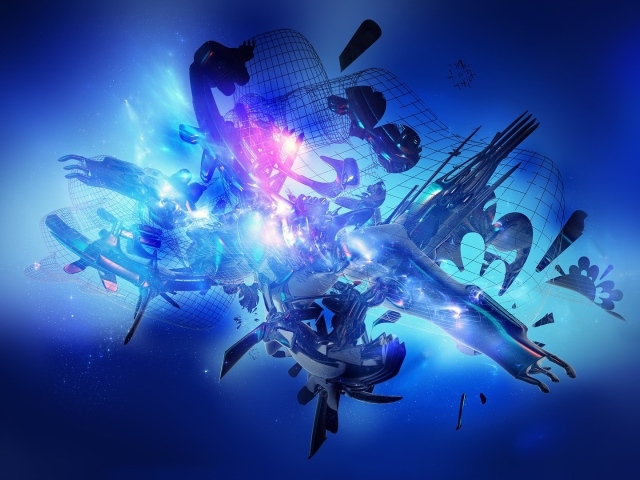 Голубая абстракция