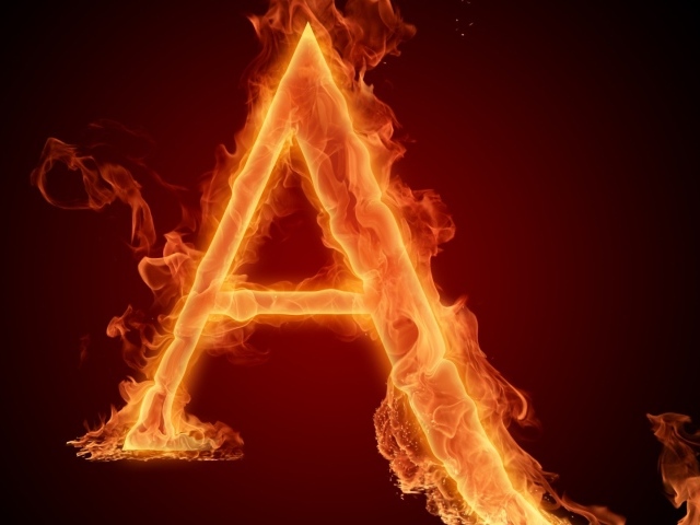 Огненная буква А