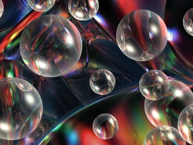 Объемный рисунок из стеклянных шариков