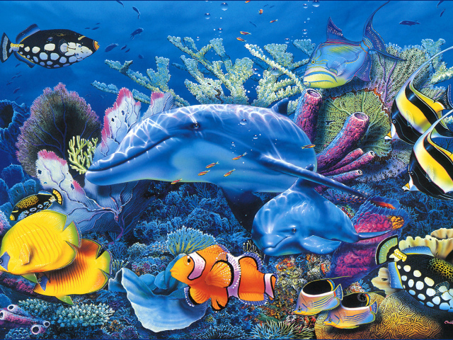 Дельфины в аквариуме