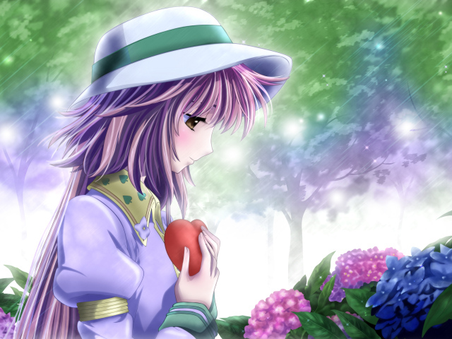 Девочка с сердечком в руках