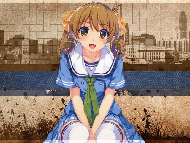 Девочка в синем платье