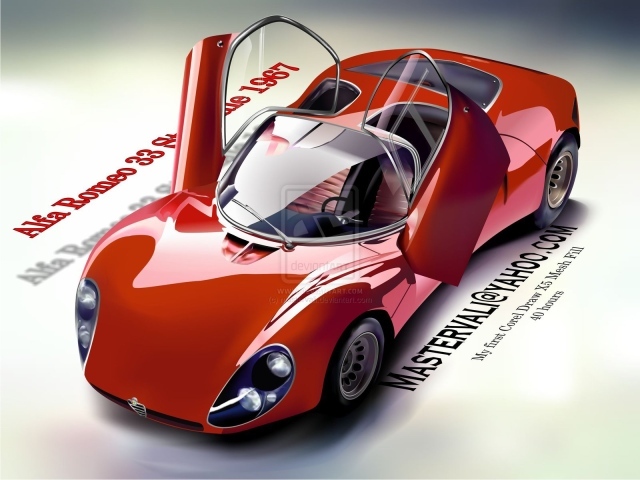 Красивый автомобиль Alfa Romeo 33 в Москве