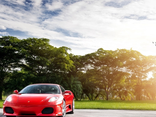 Красный спортивный автомобиль