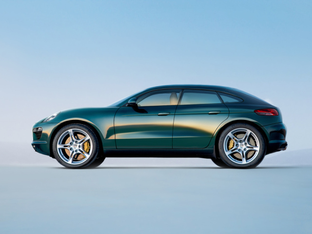 Зеленый Porsche Macan