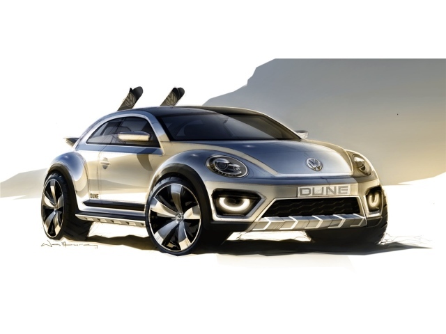 Красивый автомобиль Volkswagen Beetle Dune 2014