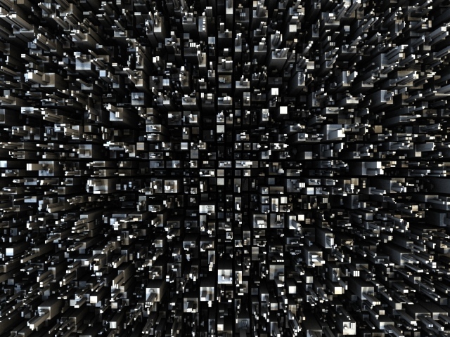 Черная абстракция на обоях