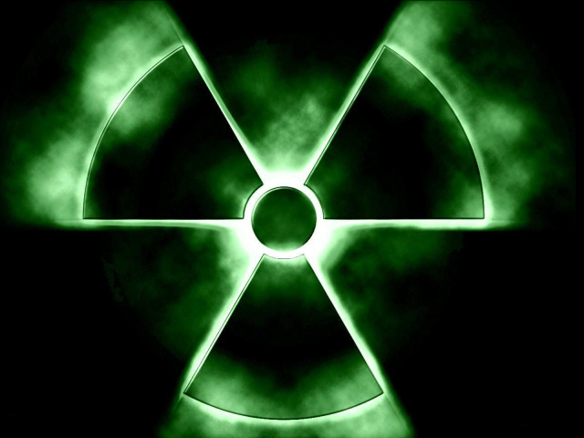 Черные обои с символом опасности