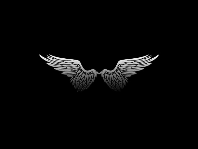 Черные обои с крыльями