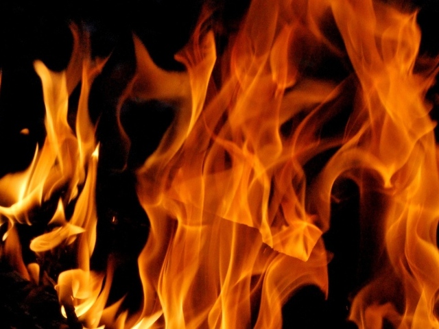 Пламя в камине