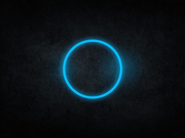 Черные обои и голубой круг