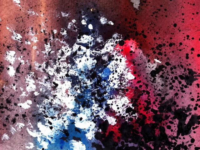 Брызги черной краски