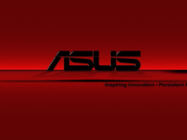 Логотип ASUS на красном фоне