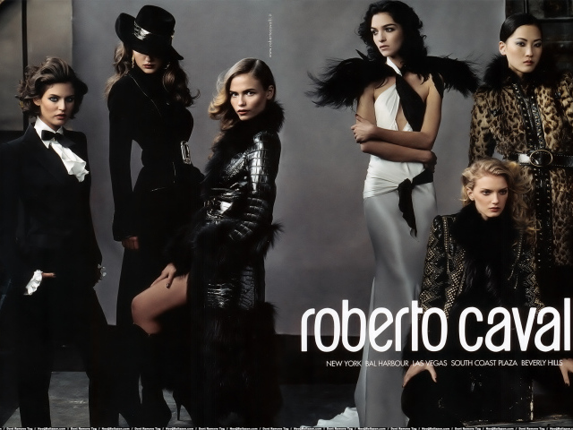 Модели в одежде Roberto Cavalli