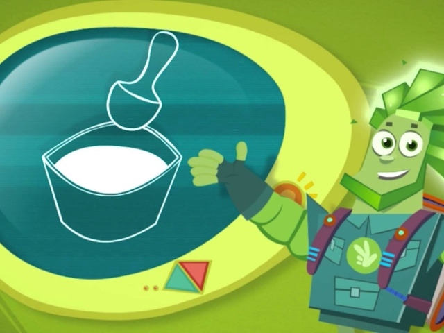 Фиксик показывает на рисунок