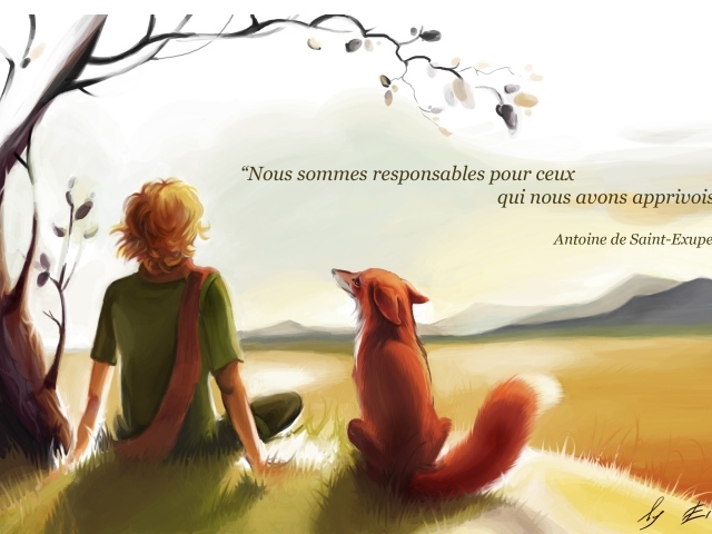 Маленький принц с лисом