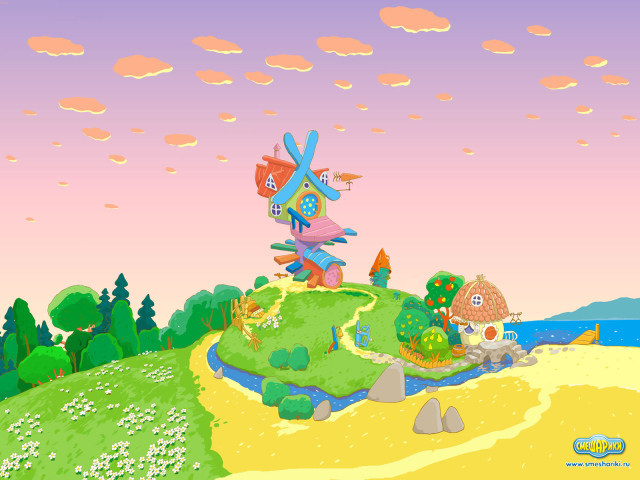 Дом Кроша и Ежика в мультфильме Смешарики