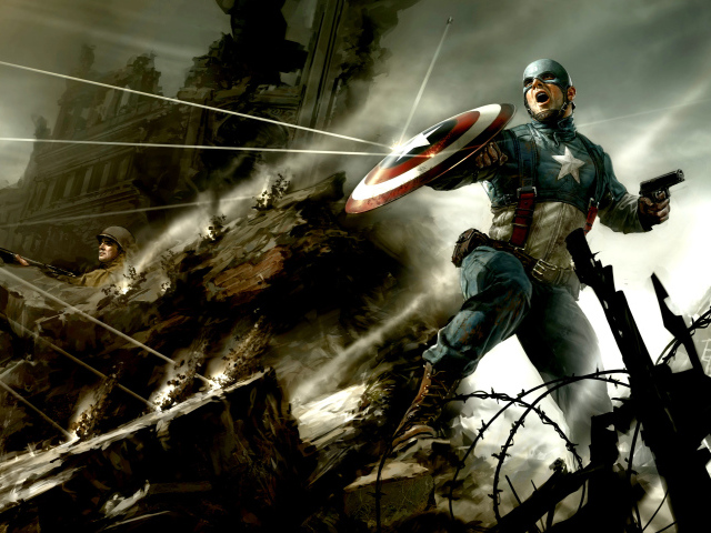 Капитан Америка в битве