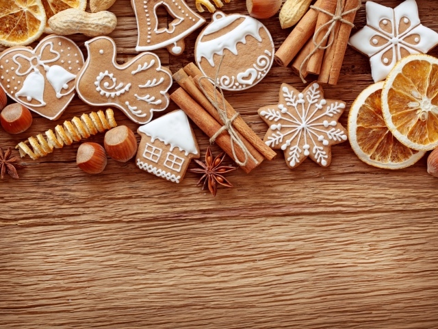 Рождественское печенье с орехами