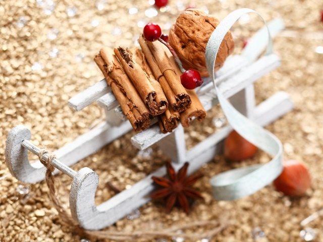 Корица на санках