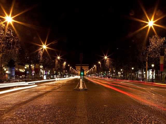 Ночная улица парижа