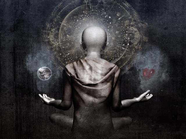 Будда сидит спиной