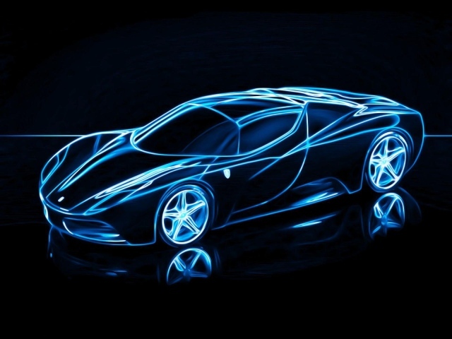 Автомобиль из неона