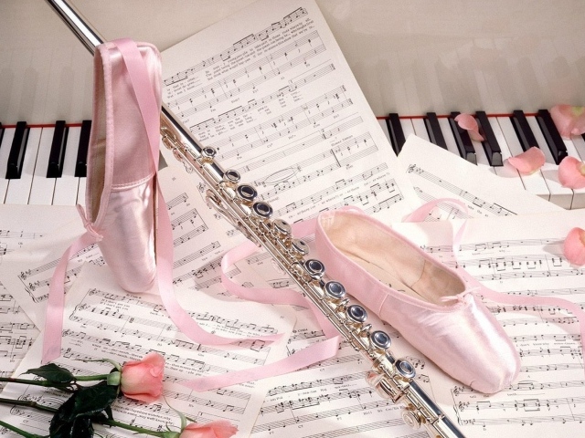 Танцевальные тапочки и ноты