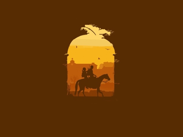 Дочь и отец на коне