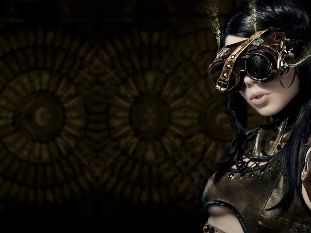 Девушка в очках стимпанк