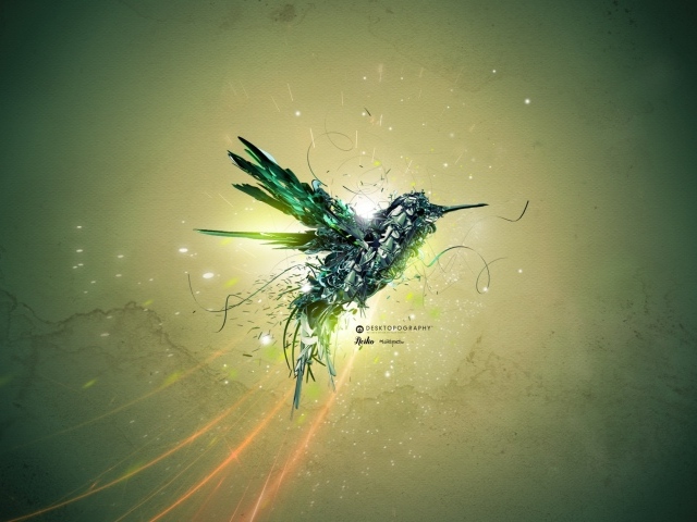 Полет зеленой птицы