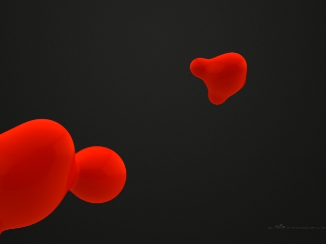 Красные пятна на сером