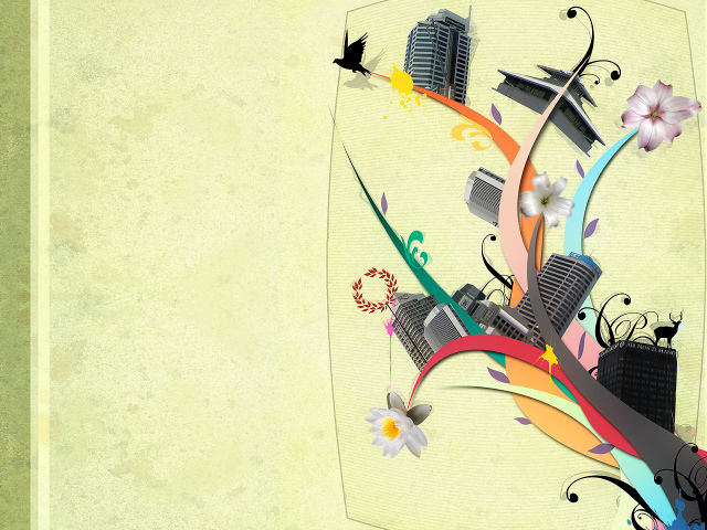 Город на стебле цветка