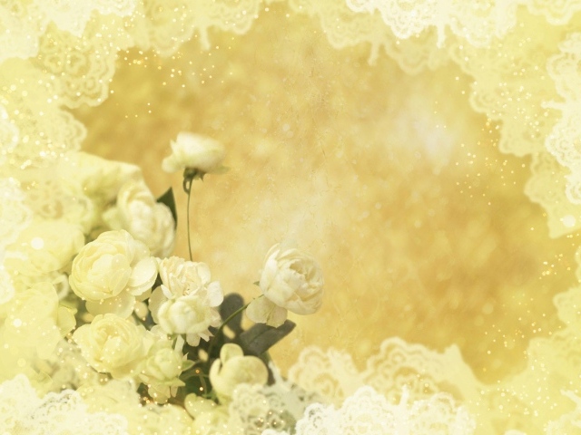 Жёлтые розы на жёлтом фоне