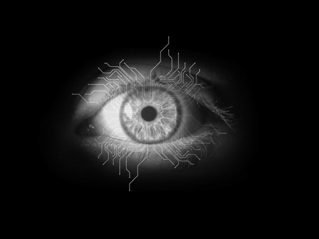 Глаз на черном фоне