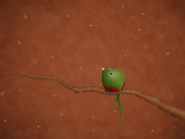 Зеленая птица