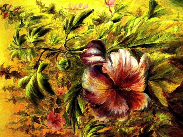 Картина с цветком