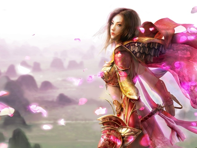 Девушка в розовых доспехах