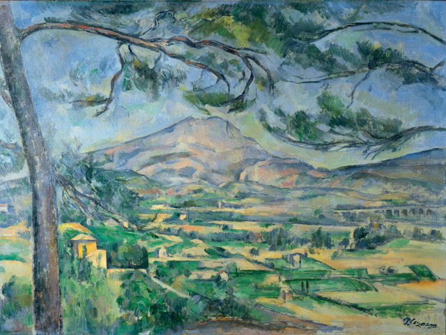 Картина Сезанна - Зеленый пейзаж
