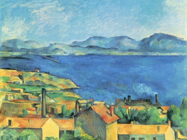 Картина Сезанна - Желтый город