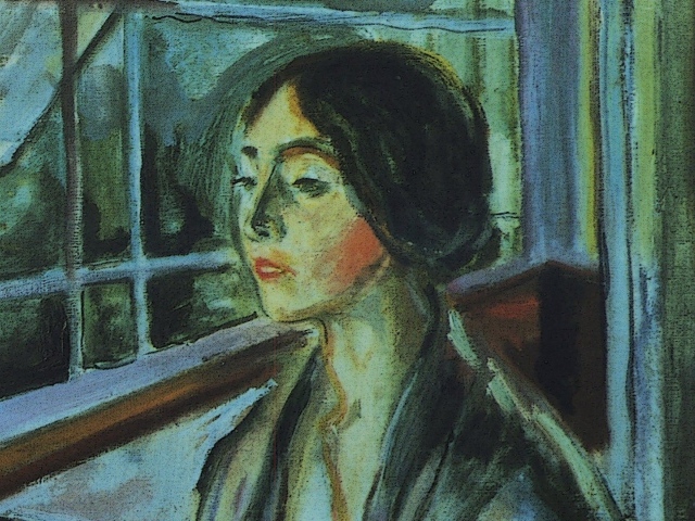 Картина Эдварда Мунка - Одинокая женщина