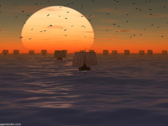 Армада кораблей викингов